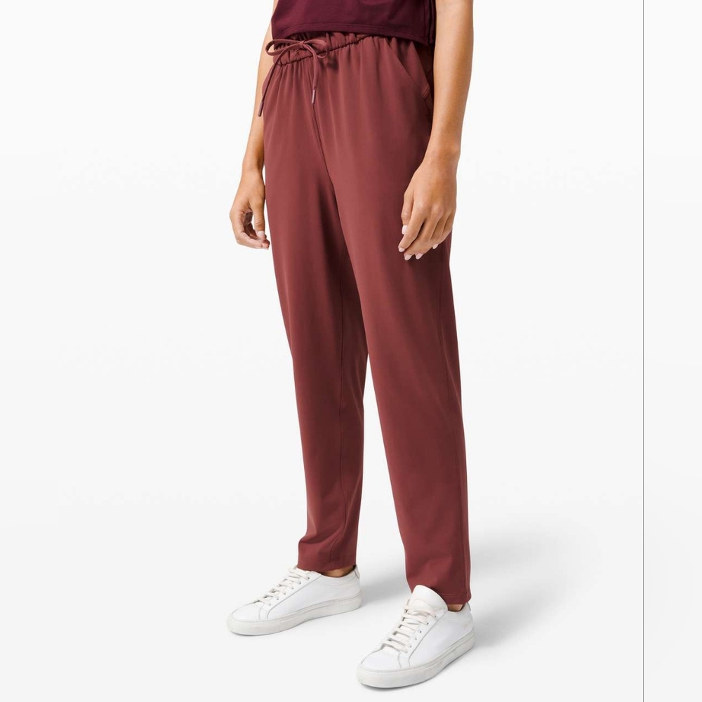lululemon athletica Women's Drawstring Straight-Leg Pants in Burgundy